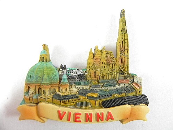 Wien Stephansdom Peterskirche Poly Magnet Relief,8 cm,Österreich Austria 