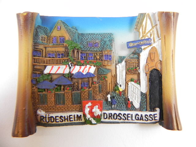 MAGNET RÜDESHEIM Drosselgasse,Poly 3 D Relief,DEUTSCH