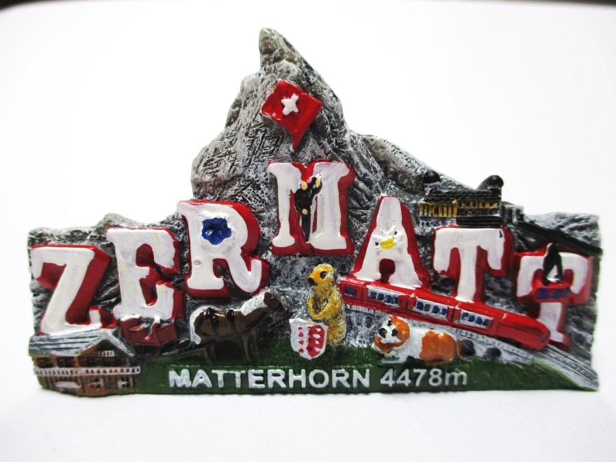Matterhorn Wallis Zermatt Schweiz Fridge Foto Magnet Epoxid Reise Souvenir 