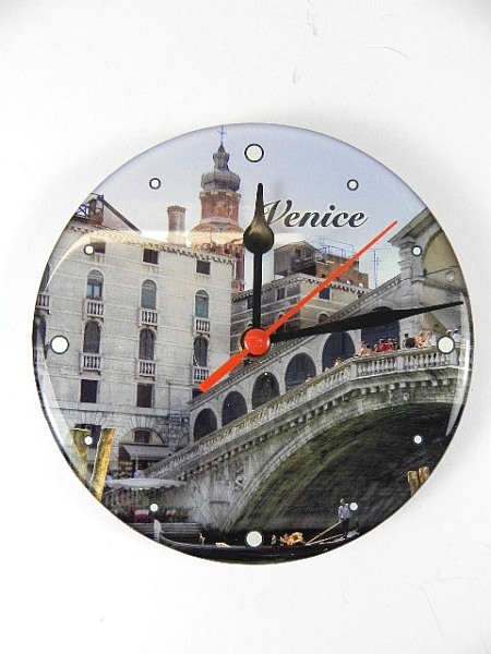 Wanduhr VENEDIG Rialto Brücke,16 cm,Souvenir Italien