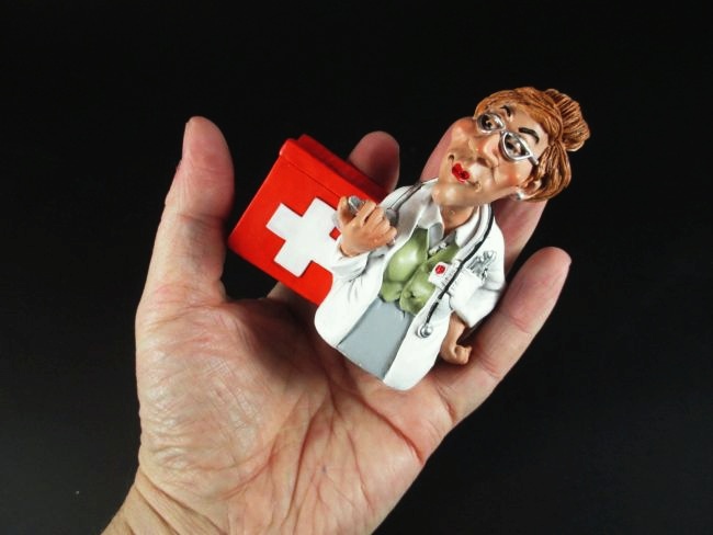 Poly Doctor Aid Kit Business Card Holder Handyhalter Funny Job Occupation 