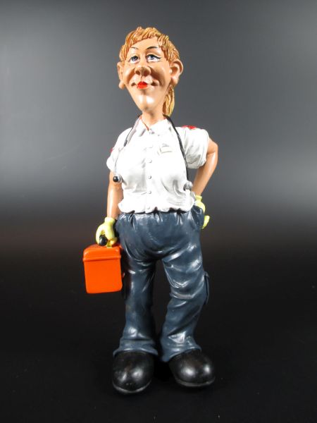 Sanitäterin Paramedic Sanitär Funny,16 cm,Beruf Profession Figuren Kollektion 