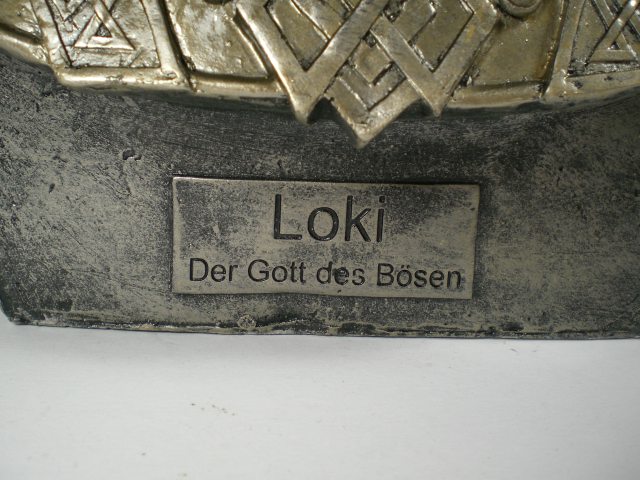 LOKI German.Gott , Monte M.Moore,BÜSTE 33 cm,bronzefarb  