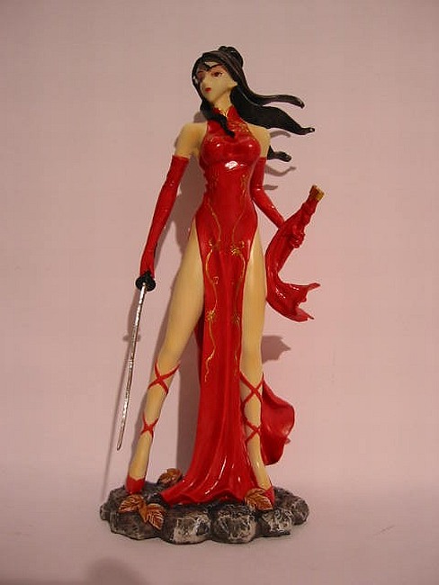 Manga Samurai Lady KAZUKO,rot mit Schwert,28 cm,NEU