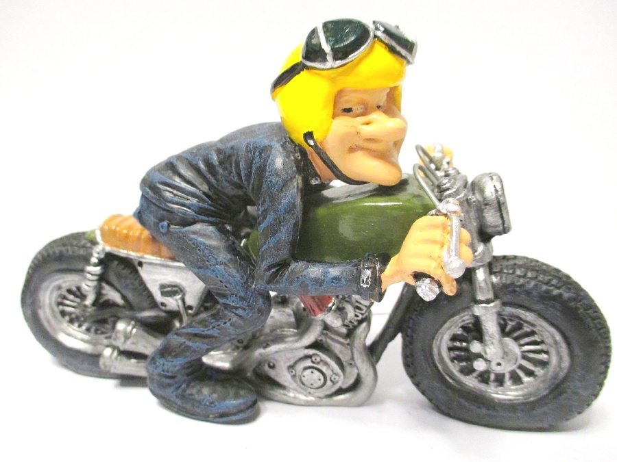 Biker Motorradfahrer Funny Beruf Figur Profession 16 cm Neu 