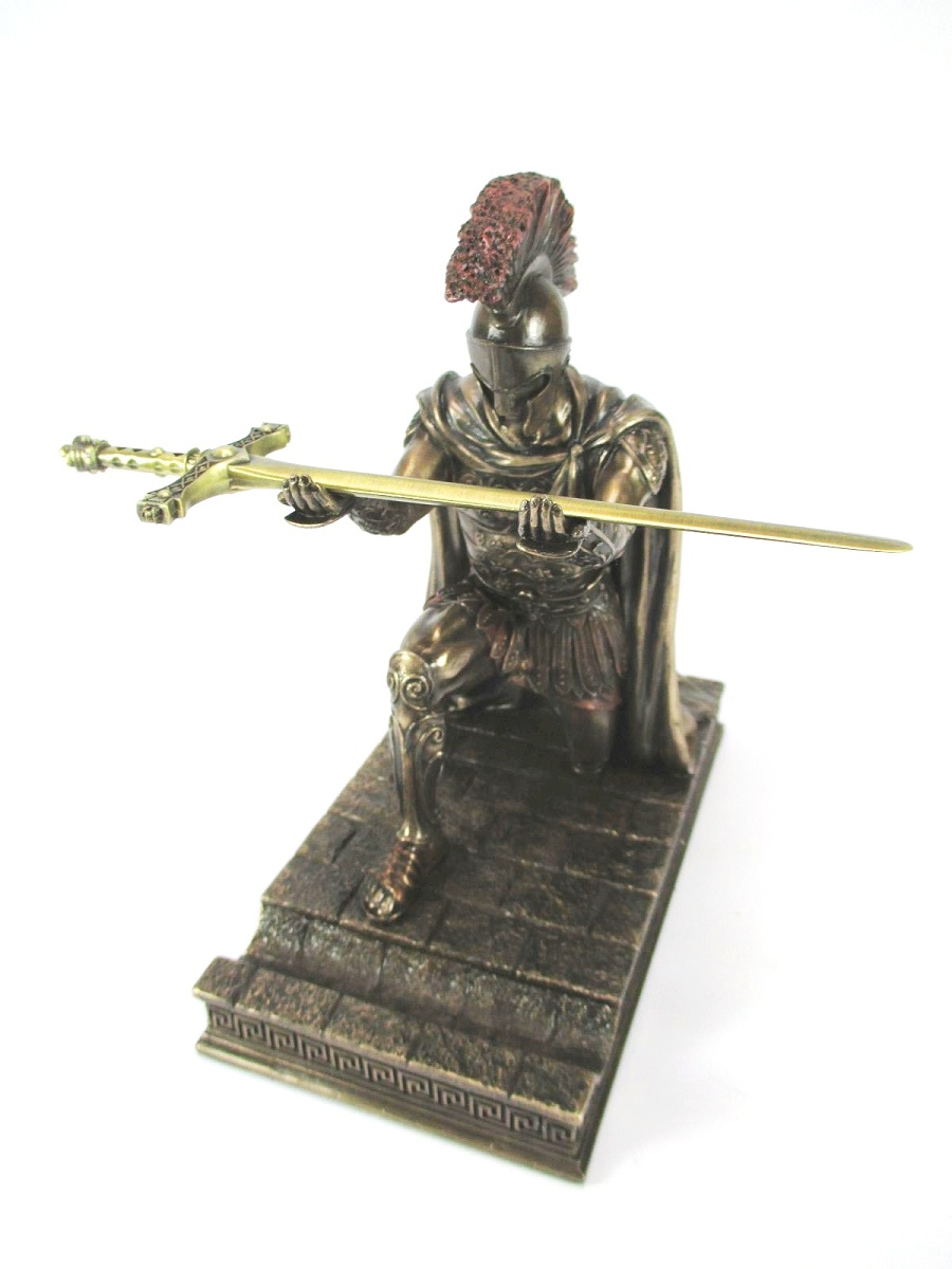 Römischer Centurio mit Schwert bronzierte Figur 19 cm Veronese 