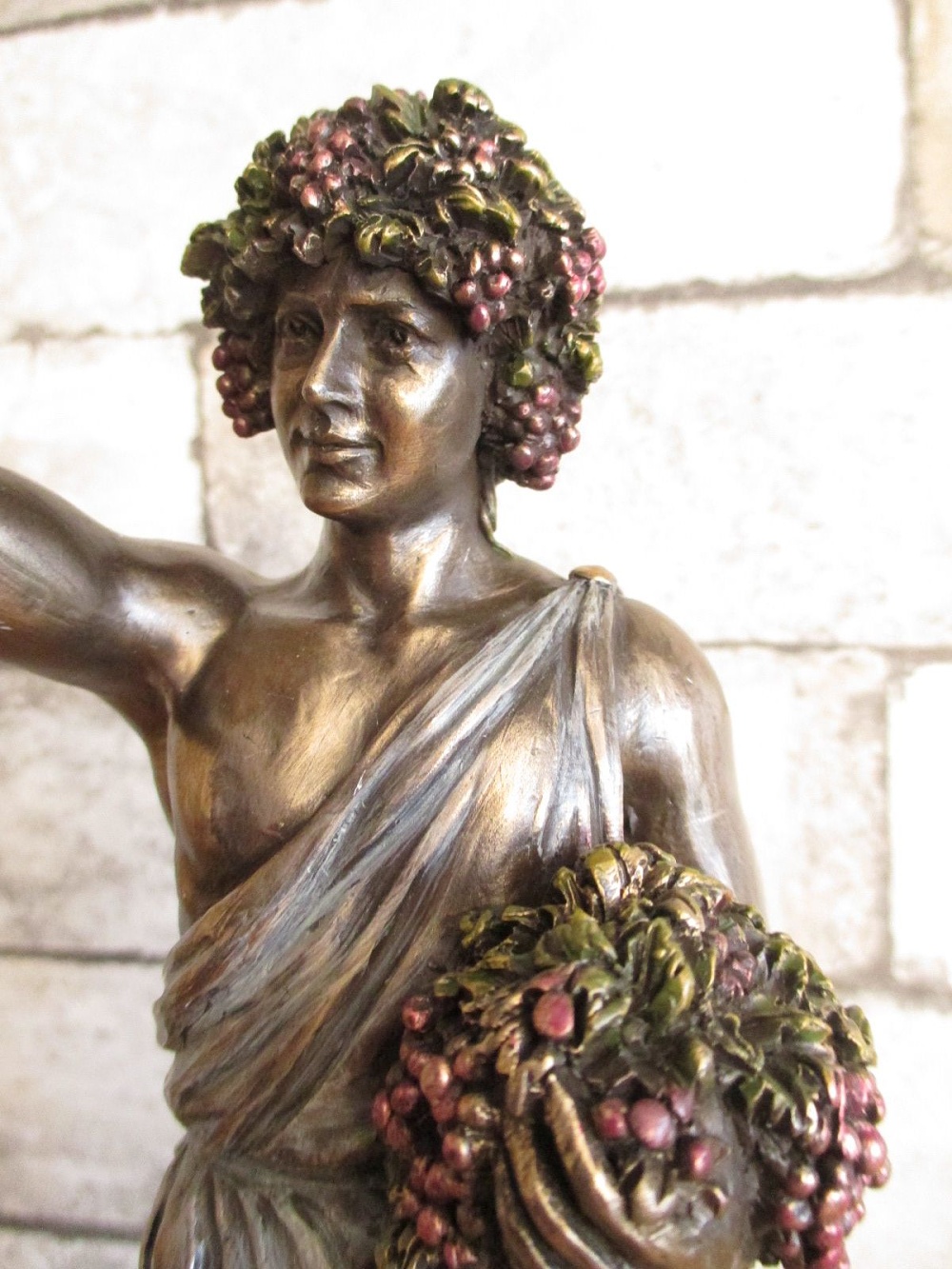 Dionysos Gott des Weines Griechenland Mythologie Poly Bronze Figur