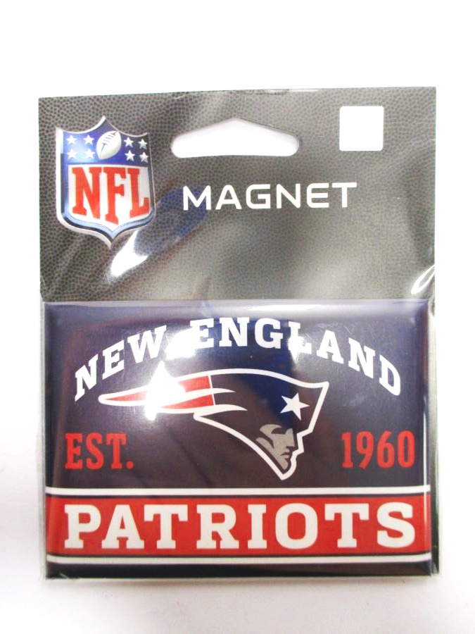 New England Patriots Foto Magnet mit Logo,NFL Football,Team Gründungsjahr 