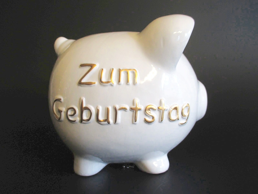 Spardose Zum Geburtstag Happy Birthday Sparschwein 12cm Money Box 