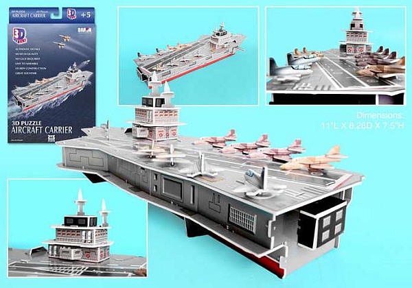 Flugzeugträger Aircraft Carrier,3 D Puzzle,44  !! cm Bausatz,USA Amerika,NEU 