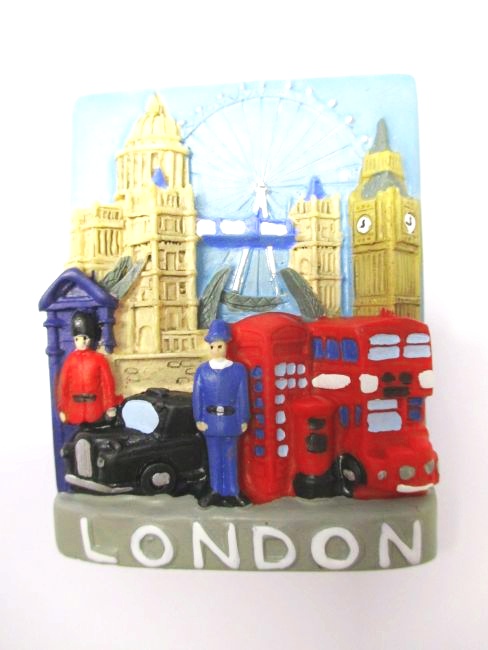 London Magnet Metall Medaille Tower Bridge,Eye,Big Ben,7 cm,England Souvenir,NEU 