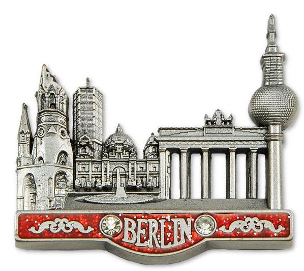 Berlin Foto Magnet 8cm Souvenir Germany Brandenburger Tor Collage