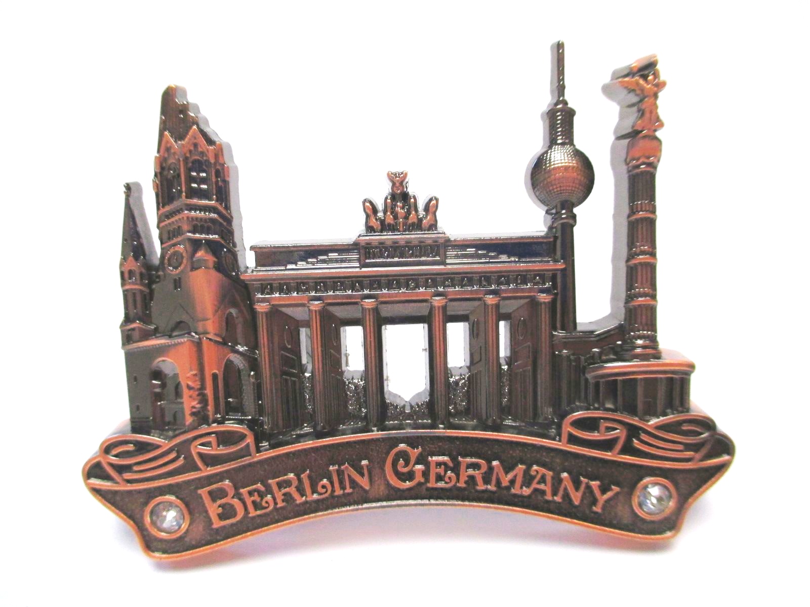 Berlin Metall Magnet Brandenburger Siegessäule Fernsehturm Souvenir 
