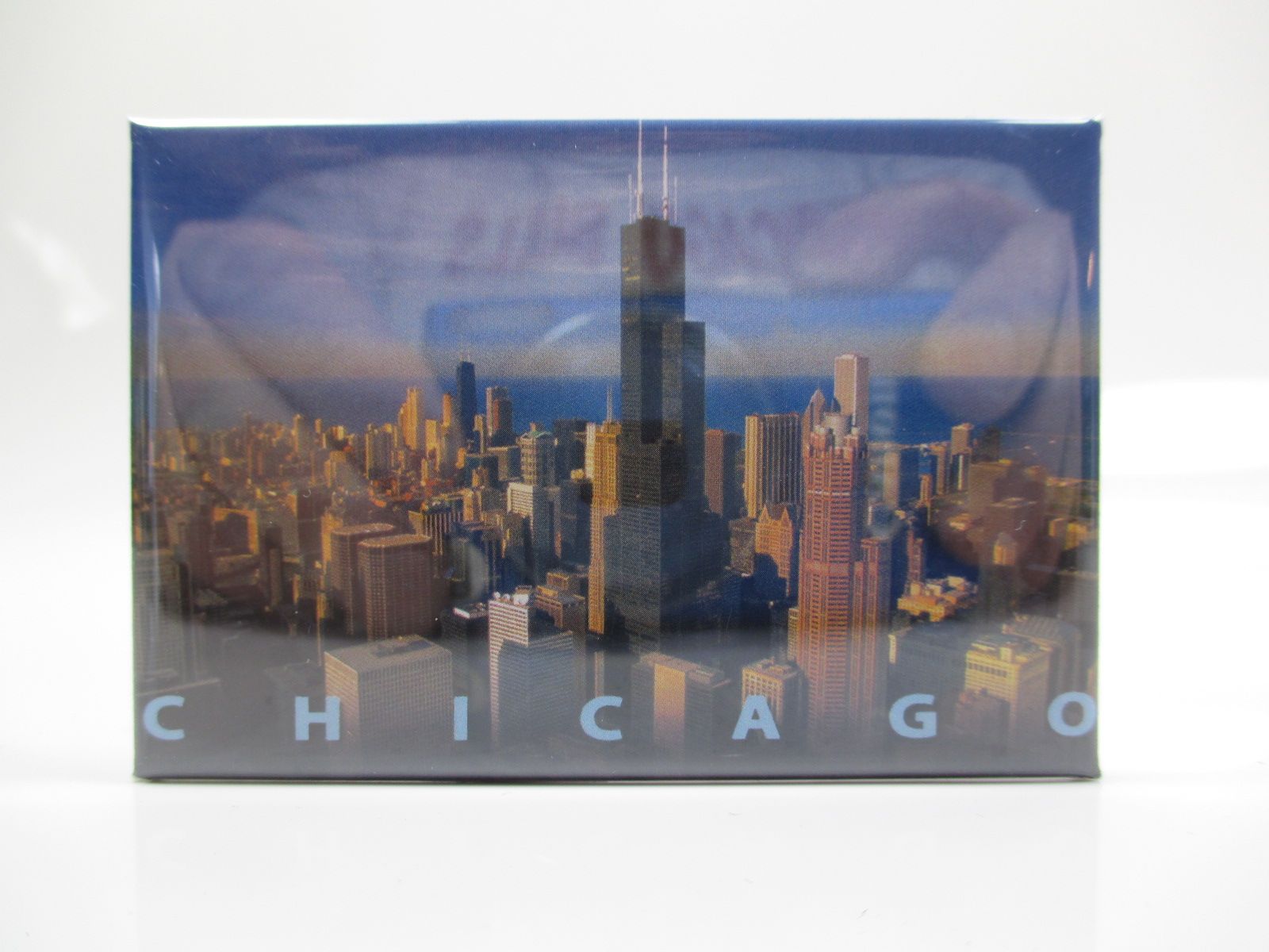 Chicago Foto Magnet XL Willis Sears Tower Flagge Skyline 925 