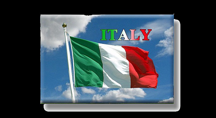 Italien Italy Magnet Flagge Fahne Länder Design aus Epoxid Reise Souvenir