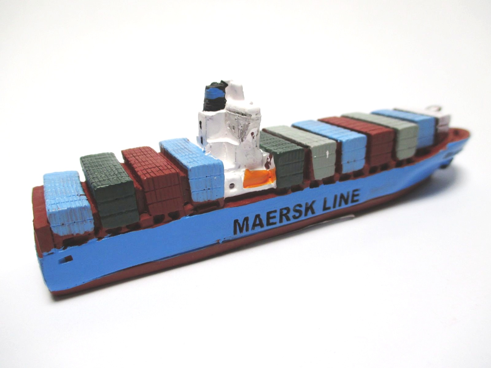Schiff Modell Containerschiff Emma Maersk Line,11,5 cm Poly NEU 