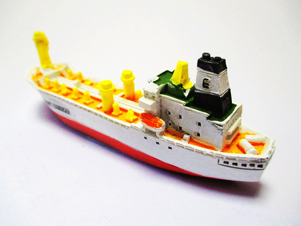 Schiffsmodell Eberhart Essberger Miniatur Boot Schiff Tanker ca 12 cm 