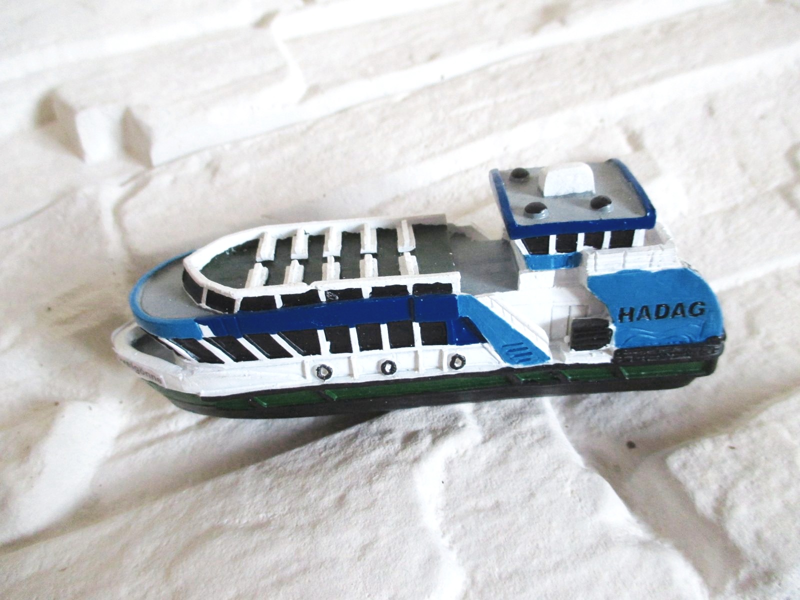 Schiff Raddampfer Mississippi Queen Hamburg Hafen 12 cm Polyresin Ship Modell 