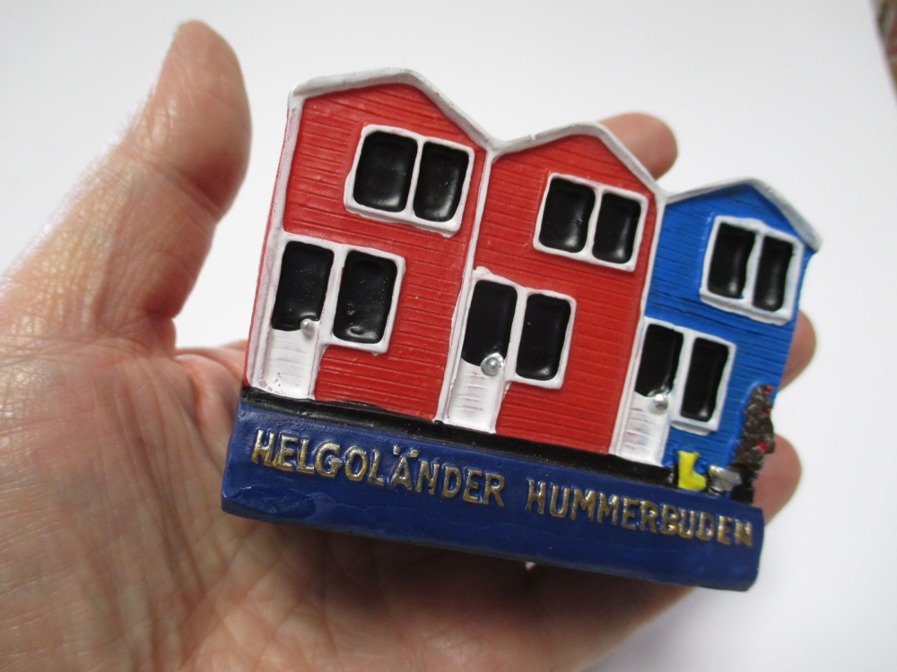 Helgoland Helgoländer Hummerbuden Insel Nordsee Poly Modell rot 
