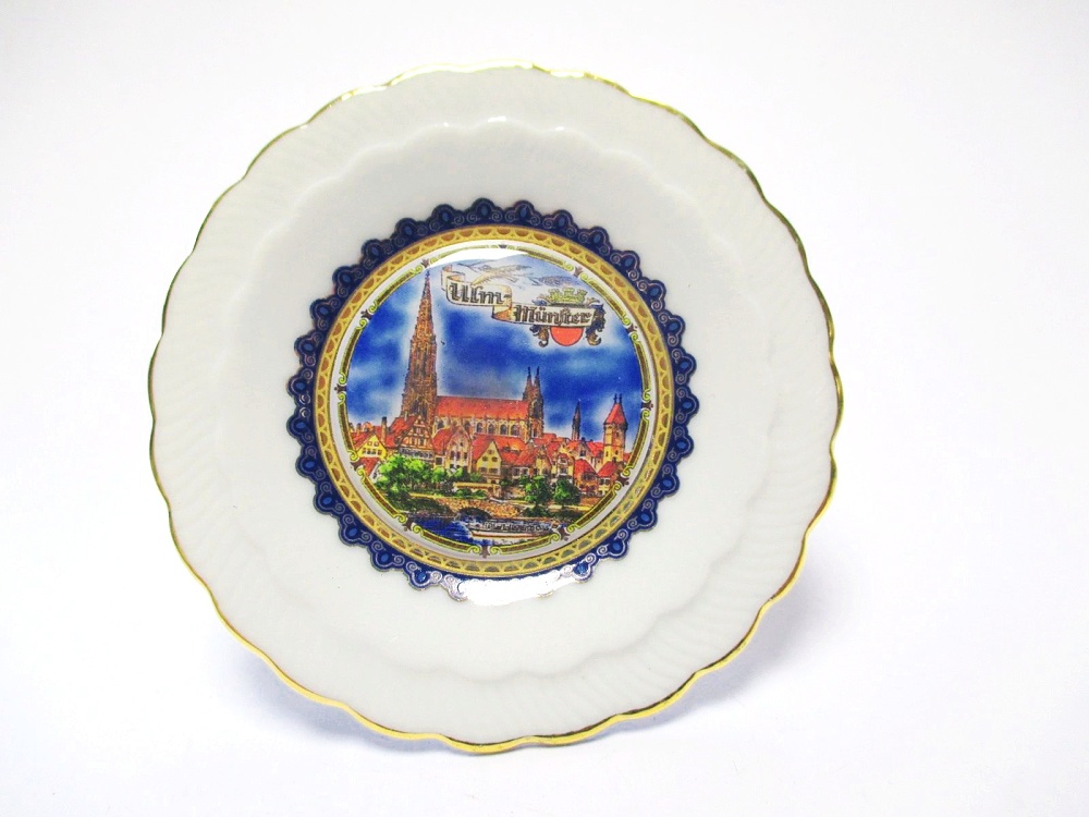 Ulm Münster Porzellan Tellerchen Deluxe Souvenir Germany 8cm