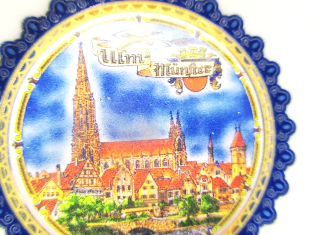 Ulm Münster Porzellan Tellerchen Deluxe Souvenir Germany 8cm