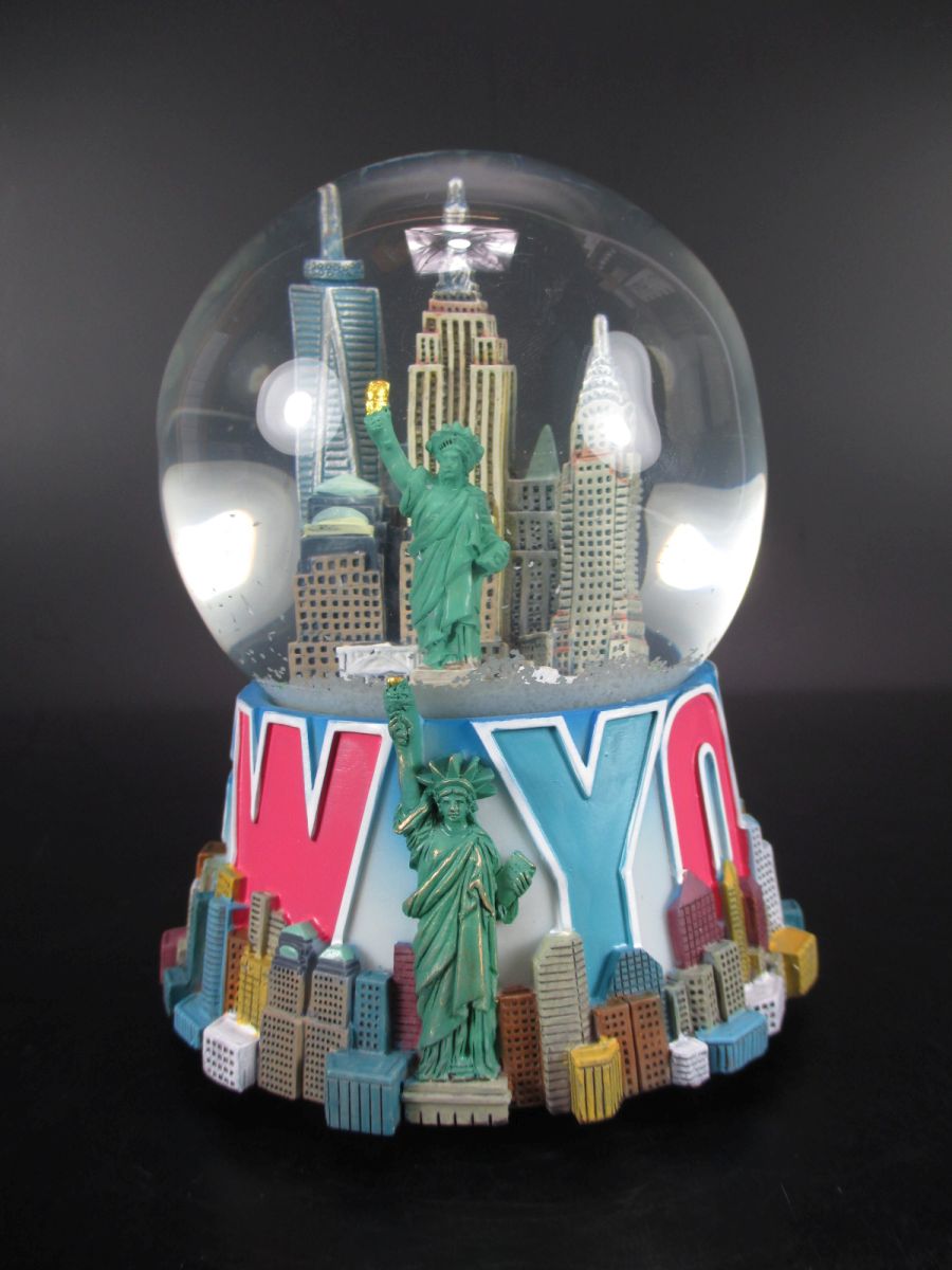 Détails Sur New York Grand Boule De Neige 14 Cm Avec Musiquetour La Libertéstatue Liberté